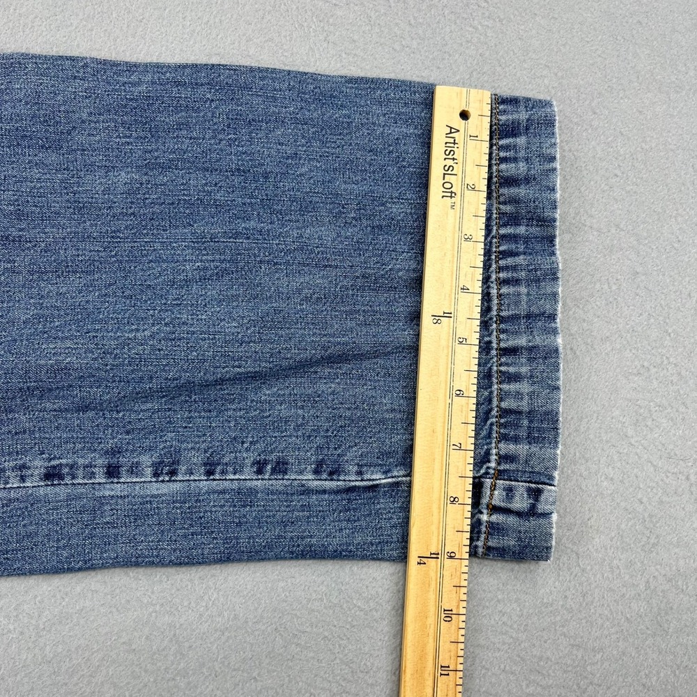 Old Navy Blue Jeans Womens 10 Blue Wide Leg Drawstring Low Rise Denim Pants - Picture 10 of 14